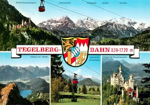 AK / Ansichtskarte 73811993 Seilbahn_Cable-Car_Telepherique Tegelberg Schwangau Fuessen 