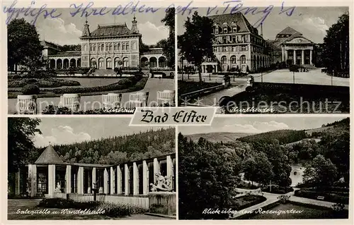 AK / Ansichtskarte  Bad_Elster Kurhaus Kurtheater Salzquelle und Wandelhalle Rosengarten Bad_Elster