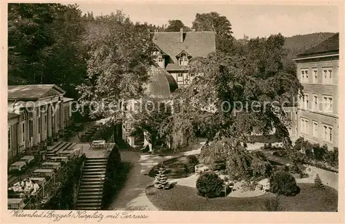 AK / Ansichtskarte  Wiesenbad Kurplatz mit Terrasse Wiesenbad