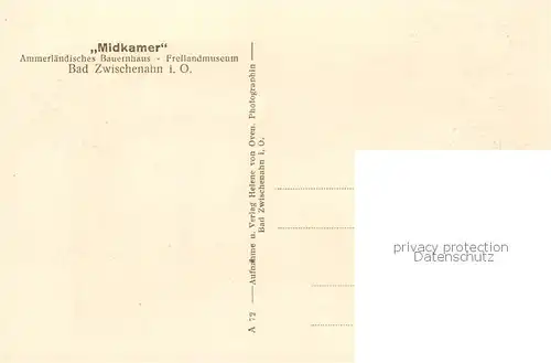 AK / Ansichtskarte 73812041 Bad_Zwischenahn Ammerlaendisches Bauernhaus Freilandmuseum Midkamer Bad_Zwischenahn