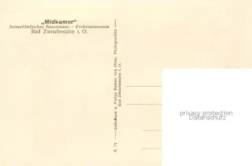 AK / Ansichtskarte  Bad_Zwischenahn Ammerlaendisches Bauernhaus Freilandmuseum Midkamer Bad_Zwischenahn