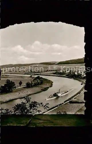 AK / Ansichtskarte  Polle_Oberweser Blick von der Burg Polle_Oberweser