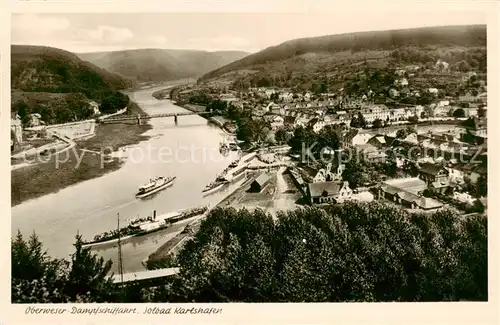 AK / Ansichtskarte  Bad_Karlshafen Oberweser Dampfschiffahrt Panorama Bad_Karlshafen