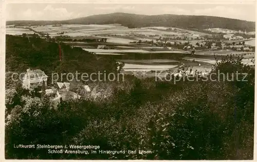 AK / Ansichtskarte  Steinbergen Fliegeraufnahme mit Schloss Arensburg und Bad Eilsen Steinbergen