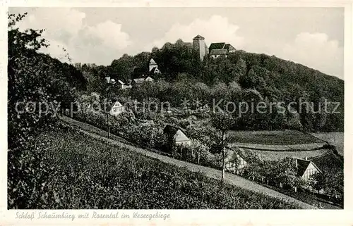 AK / Ansichtskarte 73812098 Schloss_Schaumburg_Weser mit Rosental im Wesergebirge 