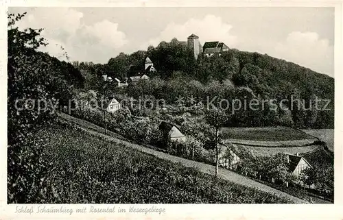 AK / Ansichtskarte  Schloss_Schaumburg_Weser mit Rosental im Wesergebirge 