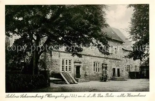 AK / Ansichtskarte  Schloss_Schaumburg_Weser Der Palas Altes Herrenhaus 