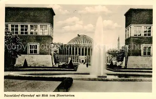 AK / Ansichtskarte  Duesseldorf Ehrenhof mit Blick zum Planetarium Duesseldorf