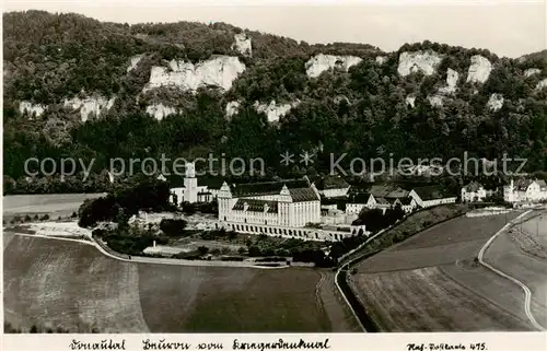 AK / Ansichtskarte 73812121 Beuron_Donautal Abtei Blick vom Kriegerdenkmal Beuron Donautal