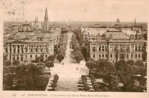AK / Ansichtskarte Strasbourg_67_Alsace Universite vue de la Place de la Republique 