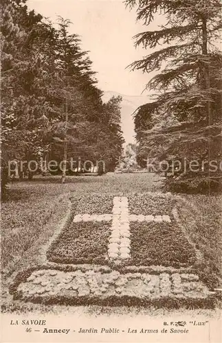 AK / Ansichtskarte Annecy_74_Haute Savoie Jardin Public Les Armes de Savoie 