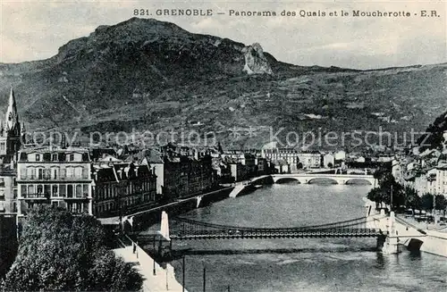 AK / Ansichtskarte Grenoble_38 Panorama des Quais et le Moucherotte 