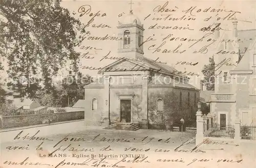 AK / Ansichtskarte Le_Mans_Sarthe Eglise St martin Pontlieue Le_Mans_Sarthe