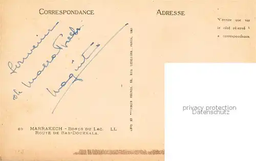 AK / Ansichtskarte 73812206 Marrakech_Marrakesch_Maroc Bords du Lac Route de Bas Doukklala 