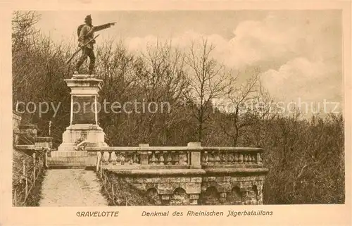 AK / Ansichtskarte Gravelotte_Moselle_57 Denkmal des Rheinischen Jaegerbataillons 