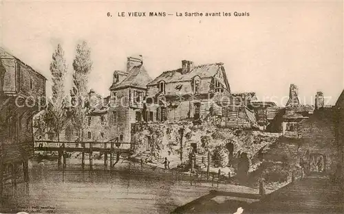 AK / Ansichtskarte Le_Mans_Sarthe La Sarthe avant les Quais Le_Mans_Sarthe