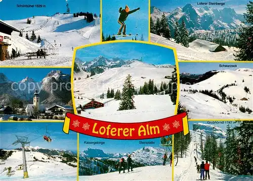 AK / Ansichtskarte 73812244 Sessellift_Chairlift_Telesiege Loferer Alm  