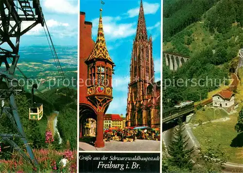 AK / Ansichtskarte  Seilbahn_Cable-Car_Telepherique Freiburg im Breisgau 