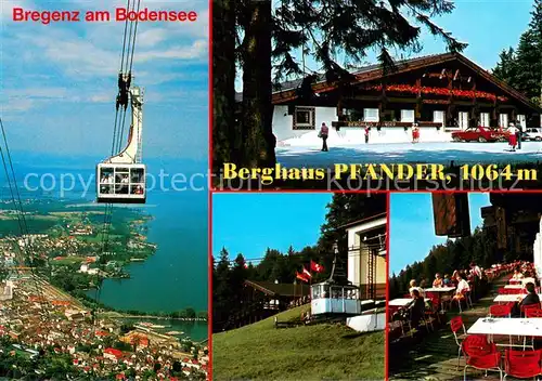 AK / Ansichtskarte 73812251 Seilbahn_Cable-Car_Telepherique Berghaus Pfaender Bregenz am Bodensee  