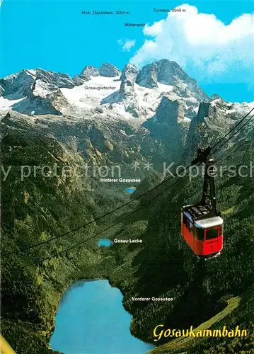 AK / Ansichtskarte  Seilbahn_Cable-Car_Telepherique Gosausee Gosaukammbahn 