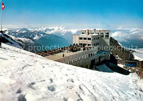 AK / Ansichtskarte  Seilbahn_Cable-Car_Telepherique Engelberg Brggstation Titlis 