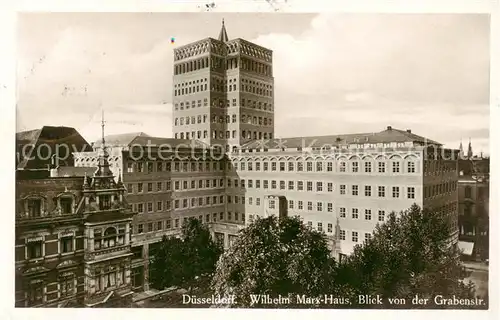 AK / Ansichtskarte  Duesseldorf Wilhelm Marx Haus Blick von der Grabenstrasse Duesseldorf