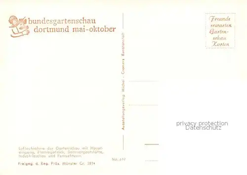 AK / Ansichtskarte 73812280 Dortmund Bundesgartenschau mit Fernsehturm Dortmund