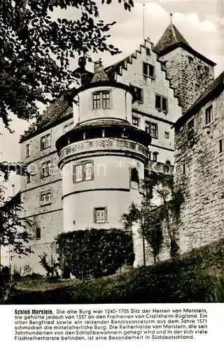 AK / Ansichtskarte  Gerabronn_Wuerttemberg Schloss Morstein Franckh Chronik Karte Gerabronn Wuerttemberg