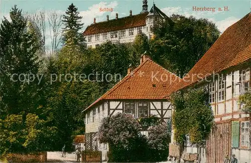 AK / Ansichtskarte  Herzberg_Harz Blick zum Schloss Herzberg Harz