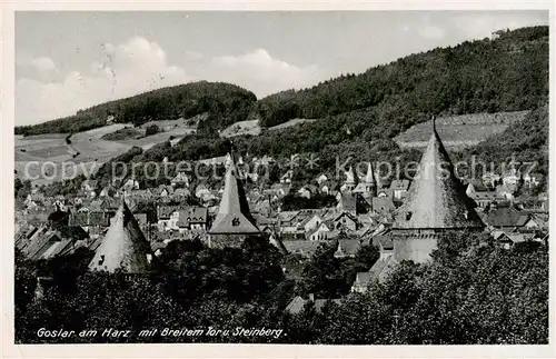 AK / Ansichtskarte  Goslar Stadtbild mit Breitem Tor und Steinberg Goslar