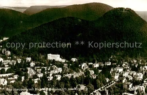 AK / Ansichtskarte  Bad_Harzburg Panorama Blick auf Sanatorium am Burgberg Bad_Harzburg