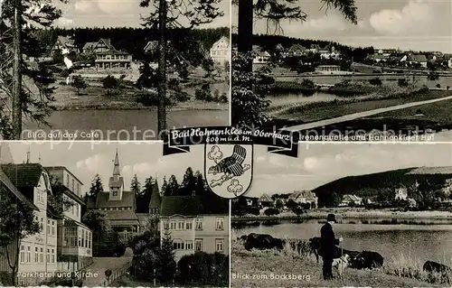 AK / Ansichtskarte  Hahnenklee-Bockswiese_Harz Blick auf Café Parkhotel Kirche Irenenquelle Hahnenkleer Hof Bocksberg Hahnenklee-Bockswiese