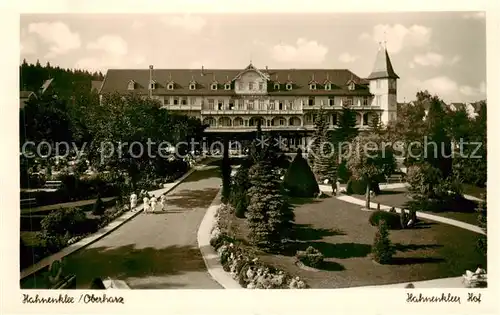 AK / Ansichtskarte 73812373 Hahnenklee-Bockswiese_Harz Hahnenkleer Hof Hotel Restaurant Hahnenklee-Bockswiese