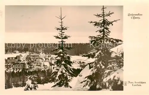 AK / Ansichtskarte  Hahnenklee-Bockswiese_Harz Winterpanorama Blick von der grossen Bobkurve Serie Aus deutschen Landen Hahnenklee-Bockswiese