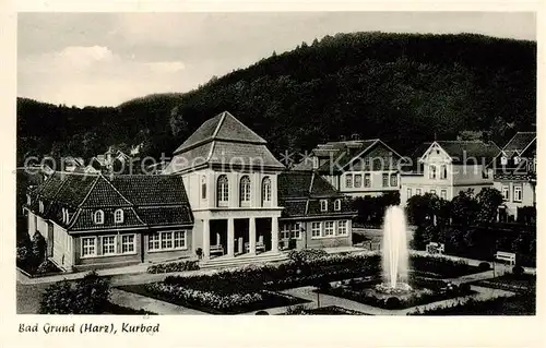 AK / Ansichtskarte  Bad_Grund Kurbad Springbrunnen Bad_Grund