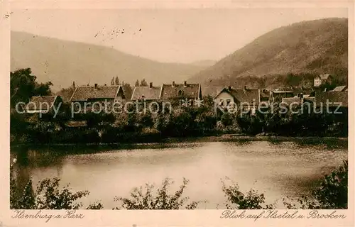 AK / Ansichtskarte  Ilsenburg_Harz Blick auf Ilsetal und Brocken Kupfertiefdruck Ilsenburg Harz