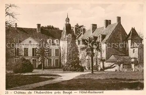AK / Ansichtskarte Bauge_49_Maine et Loire Chateau de l Auberdiere Hotel Restaurant 