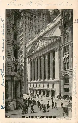 AK / Ansichtskarte 73812413 New_York_City Stock Exchange Wall Street New_York_City