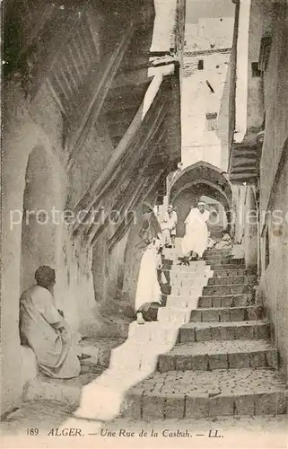 AK / Ansichtskarte  Alger_Algerien Une rue de la Casbah Alger Algerien