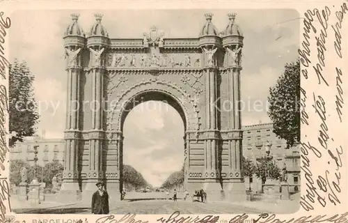 AK / Ansichtskarte  Barcelona_Cataluna Arco de Triomf Barcelona Cataluna