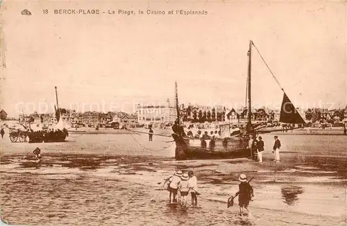 AK / Ansichtskarte Berck Plage_62 La Plage le Casino et l Esplanade 