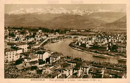 AK / Ansichtskarte Grenoble_38 Vue generale LIsere Les Alpes 