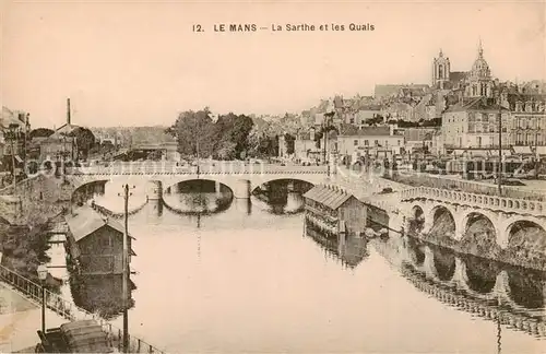 AK / Ansichtskarte Le_Mans_Sarthe La Sarthe et les Quais Le_Mans_Sarthe