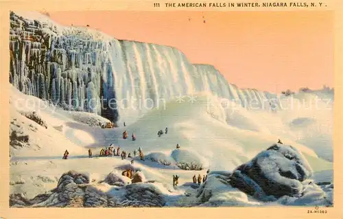 AK / Ansichtskarte 73812539 Niagara-Falls_New-York_USA The American Falls in Winter 