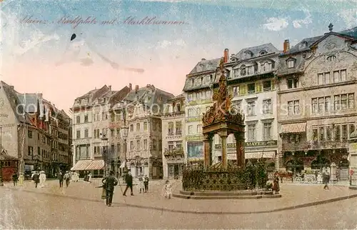 AK / Ansichtskarte  Mainz__Rhein Marktplatz mit Marktbrunnen 