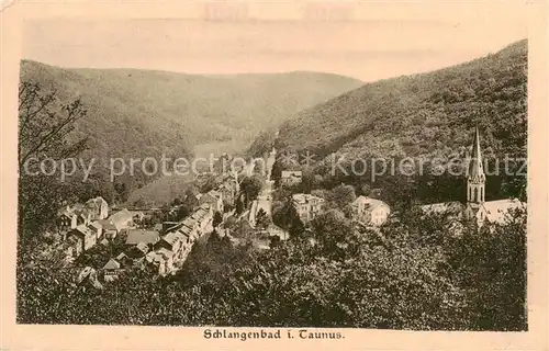 AK / Ansichtskarte  Schlangenbad_Taunus Panorama Schlangenbad_Taunus