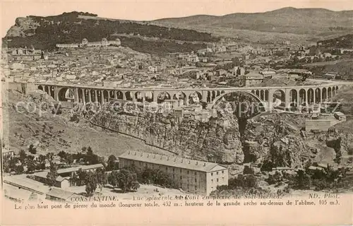 AK / Ansichtskarte 73812564 Constantine_Algerie Vue generlae et Pont en pierre de Sidi Rached 