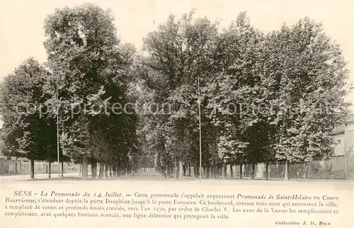 AK / Ansichtskarte Sens_89 La Promenade du 14 Juillet 