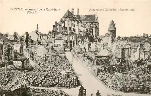 AK / Ansichtskarte Soissons_02_Aisne Autour de la Cathedrale 