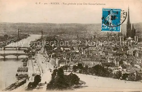 AK / Ansichtskarte Rouen_76 Vue generale prise Cote Sainte Catherine 